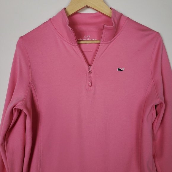Vineyard Vines Pink Shep Quarter Zip Pullover M - Picture 2 of 9